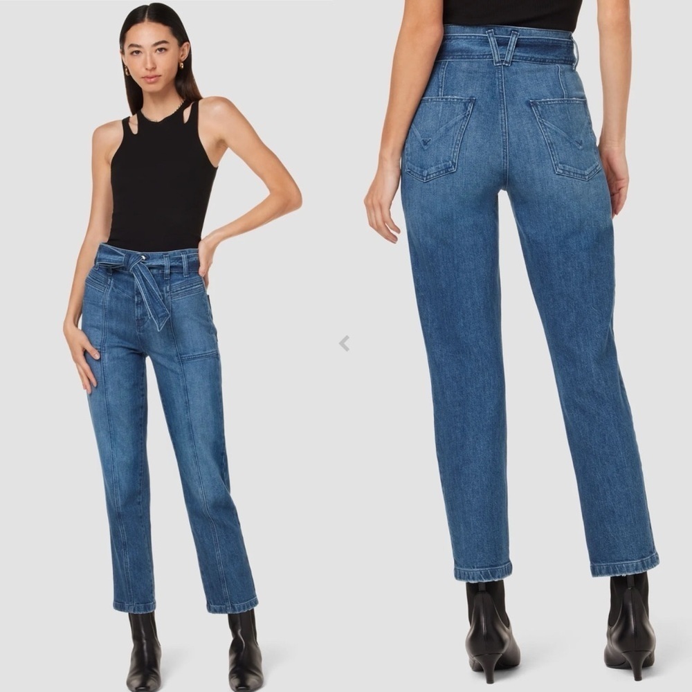 Hudson | Utility Straight Ankle Jean, Tie Waist, size 28